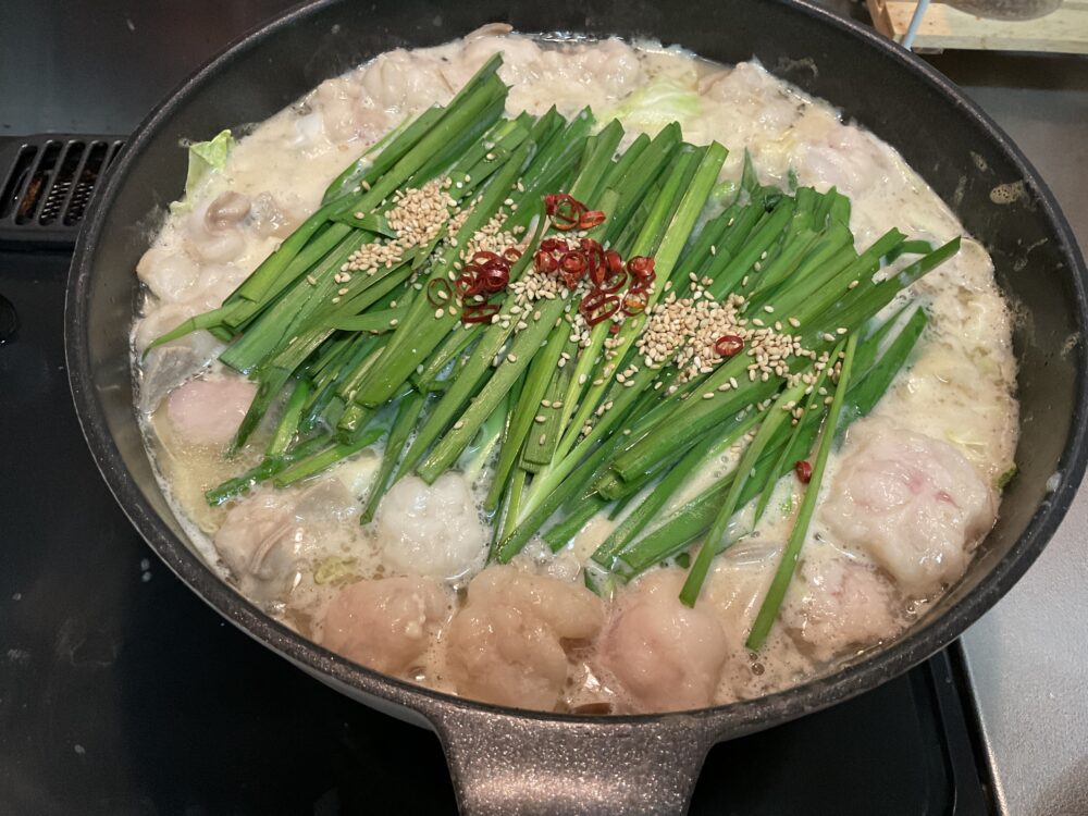 一藤のもつ鍋完成系