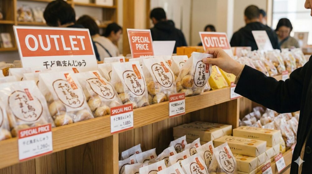 賑わうアウトレット店舗の様子